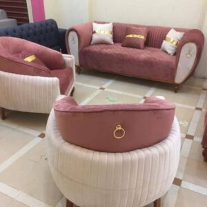 Beautiful pink and white sofas