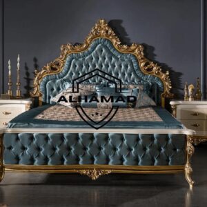 Blue poshish design bed
