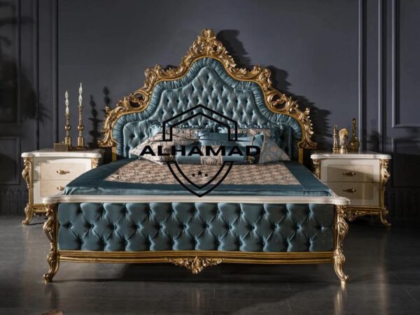 Blue poshish design bed