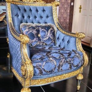 Blue poshish sofa