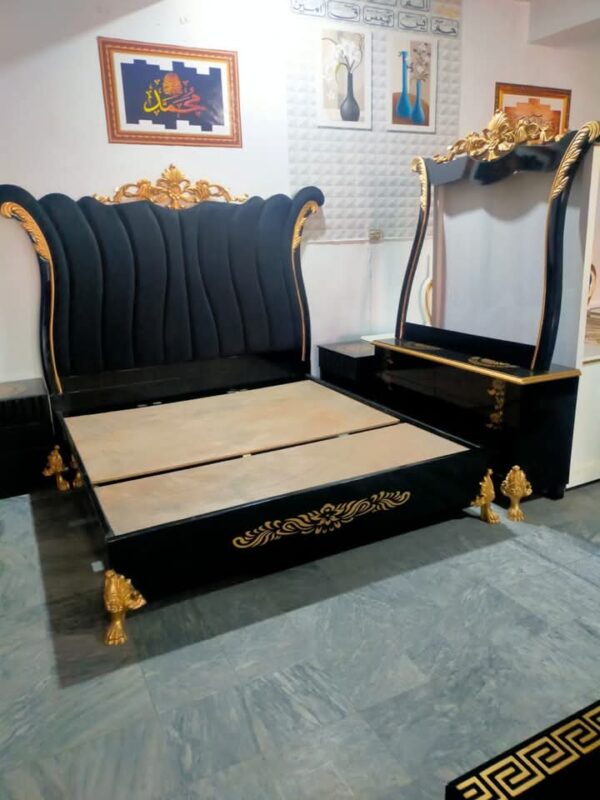 Simple bed and dressing table