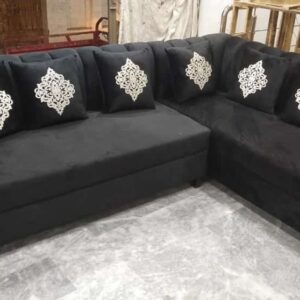 Simple black sofa