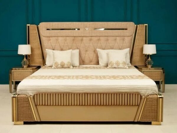 Simple brown bed