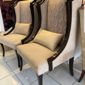 Simple two white poshish chair