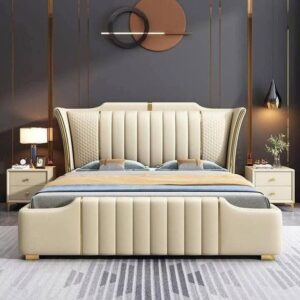 Simple white poshish bed