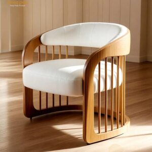 Simple white poshish chair