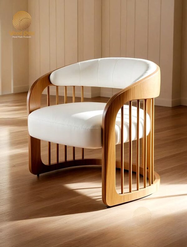 Simple white poshish chair