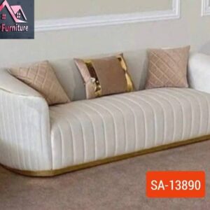 Simple white poshish sofa