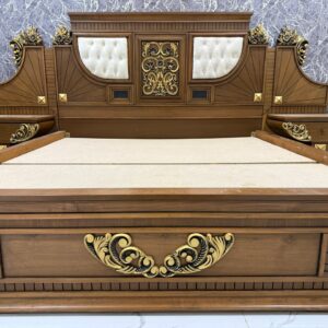 Simple wooden bed