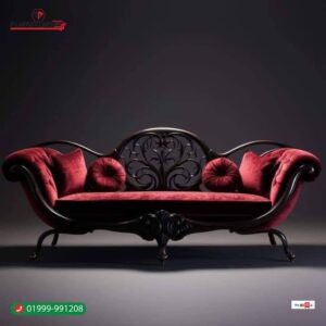 Stylish red sofa