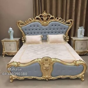 White and blue poshish bed