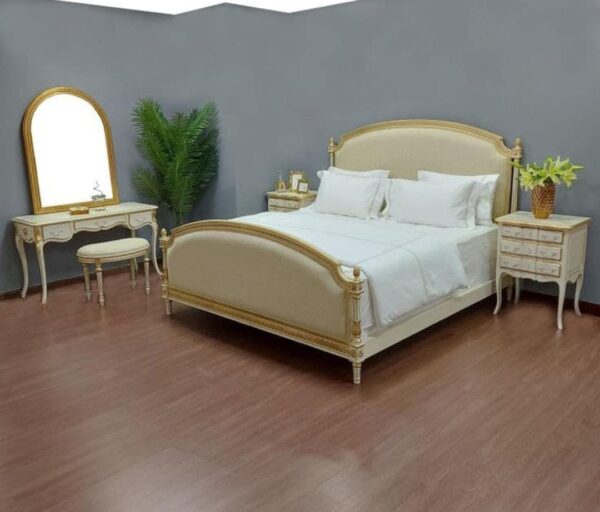 White theme bed